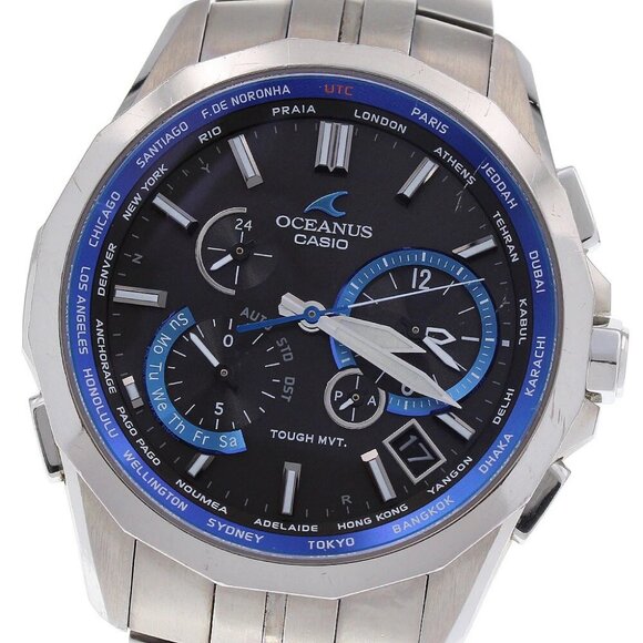 CASIO Oceanus Manta OCW-S2400-1AJF Solar Powered Radio Men's Watch - Picture 10 of 12